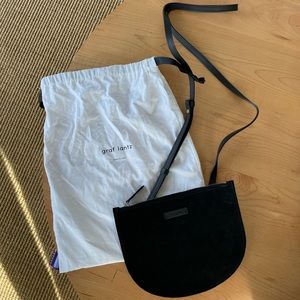 Graf Lantz Seiken Suede crossbody in black